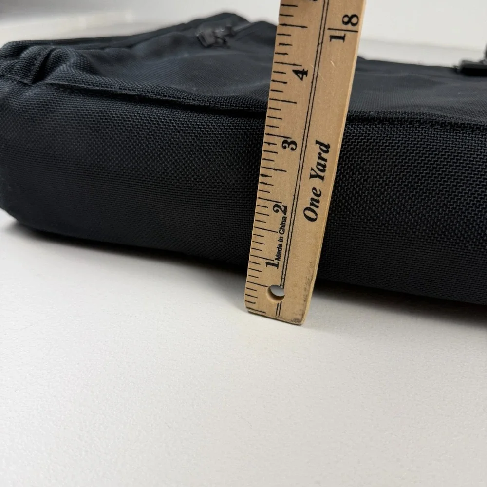 TUMI Briefcase Bag Men's Black Nylon Logo Patch Classic Top Handles Zip Pockets
